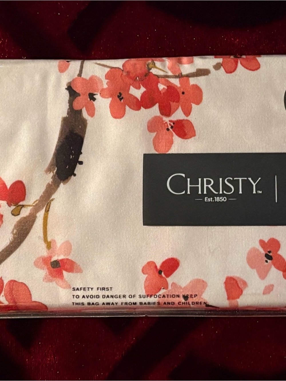 Christy Hanuki Cherry Blossom Euro Sham with pillow insert